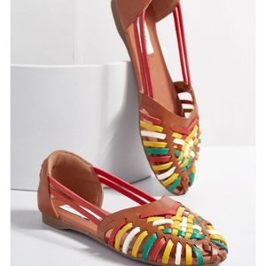 Faux leather flats, ModCloth